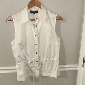 White Sleeveless Top by Jones New York Sz Med